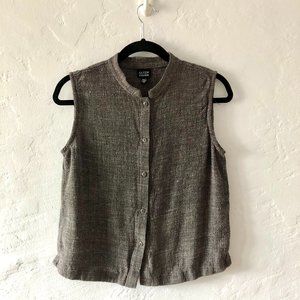 Eileen Fisher Linen Blend Vest- Size Medium